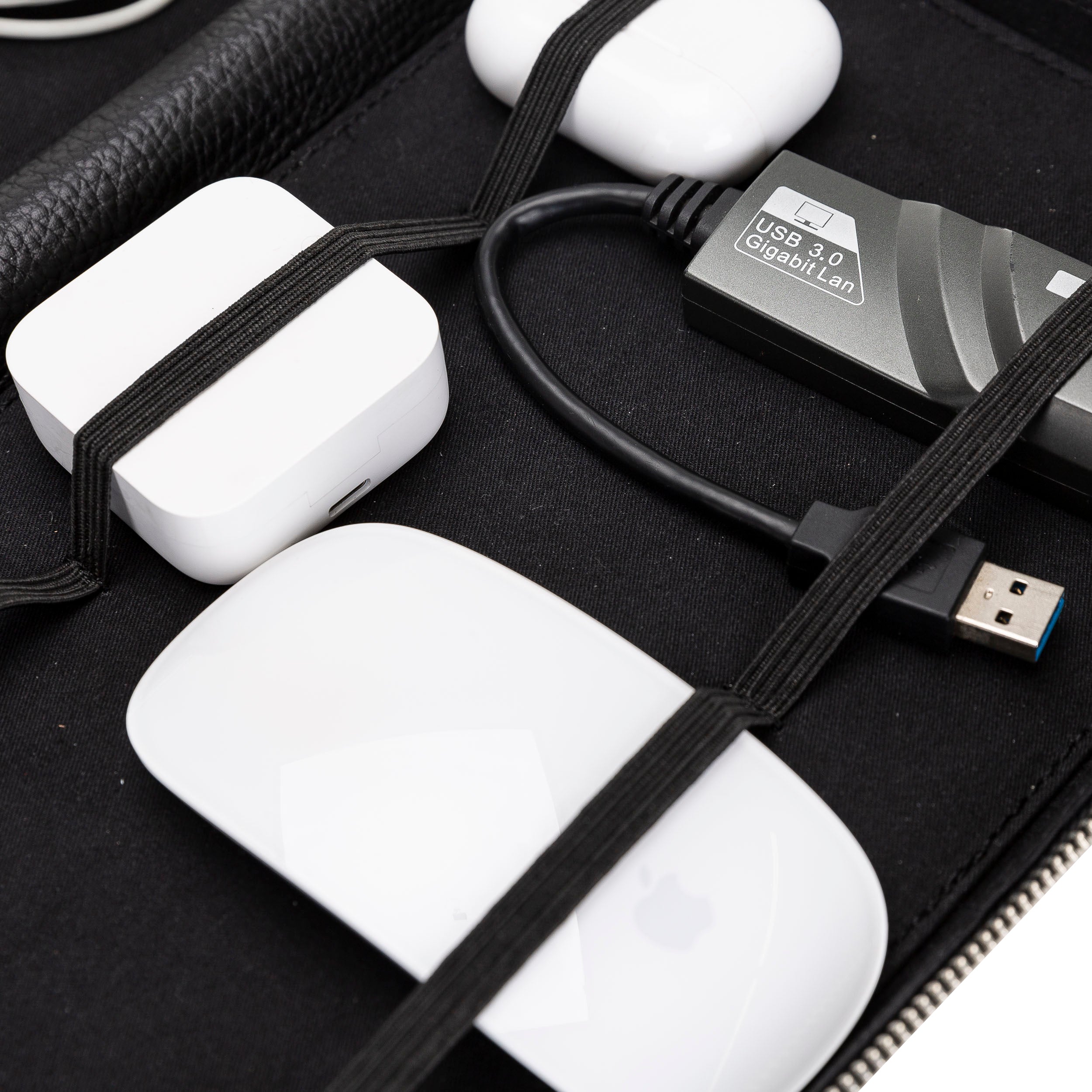 Travel Leather Cable Organizer
