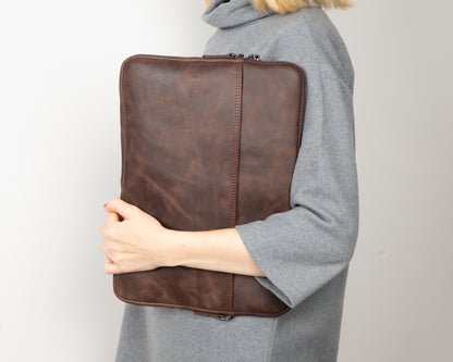 Protective Leather Laptop & Tablet Sleeve