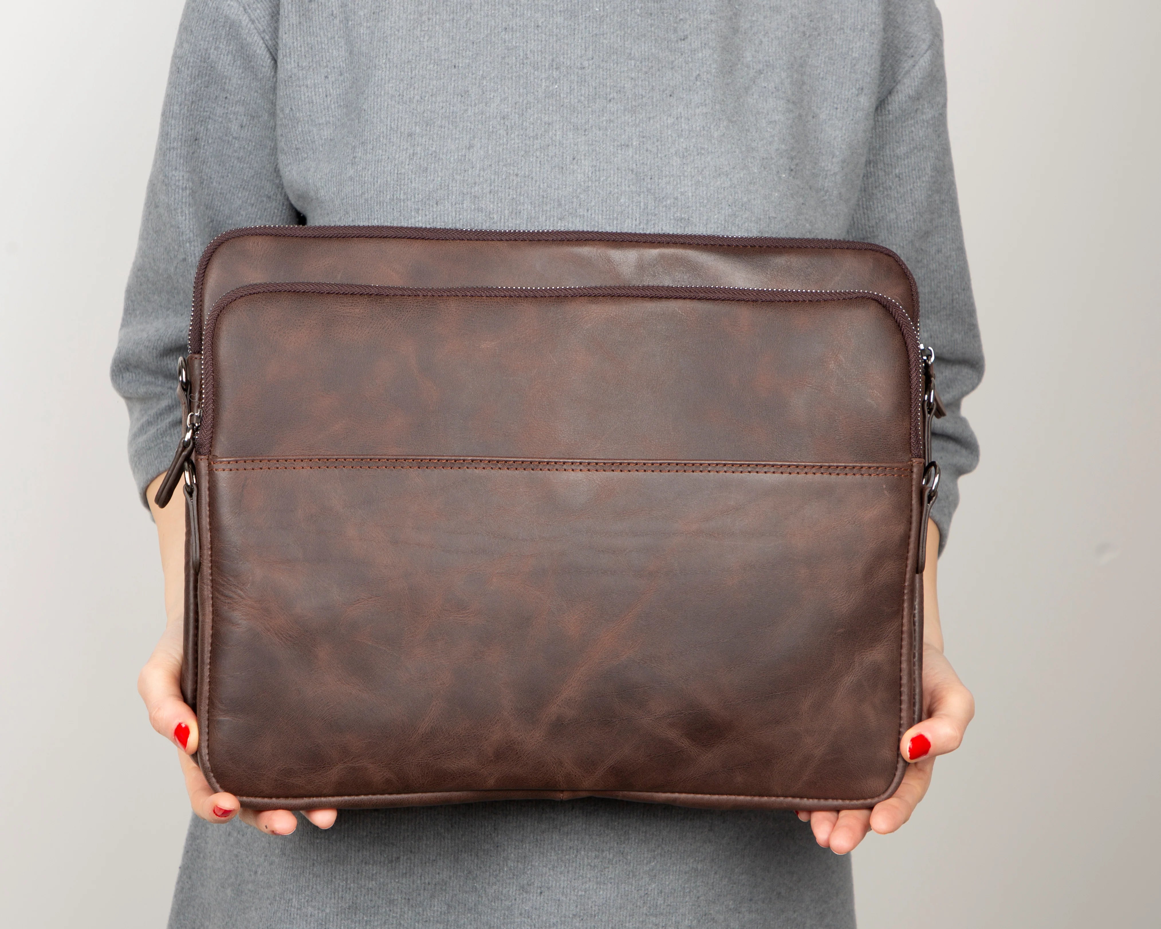 Protective Leather Laptop & Tablet Sleeve