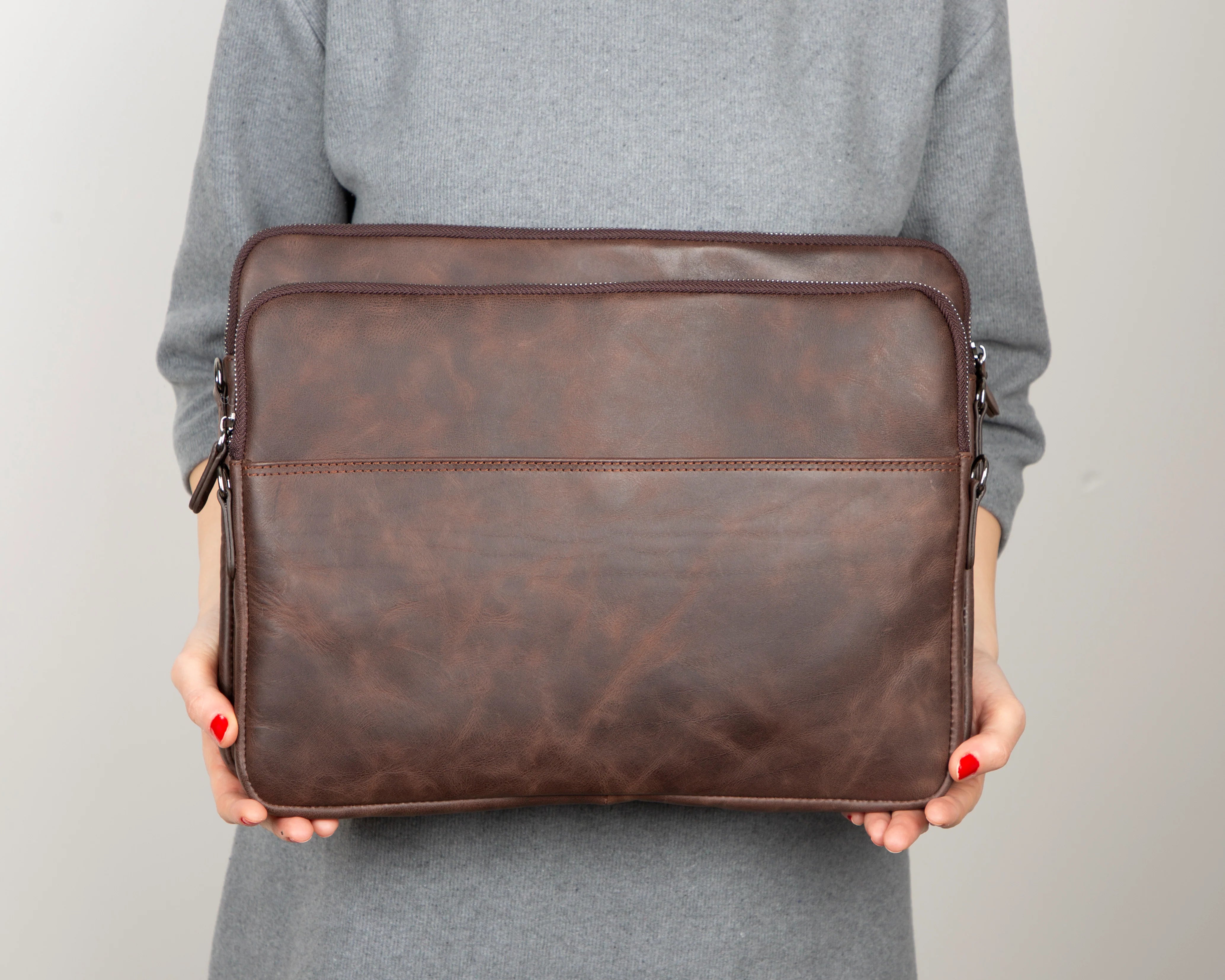 Protective Leather Laptop & Tablet Sleeve