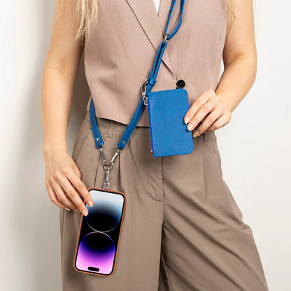 FlexGo Leather Phone Strap & Wallet Set – Clip-On Flex