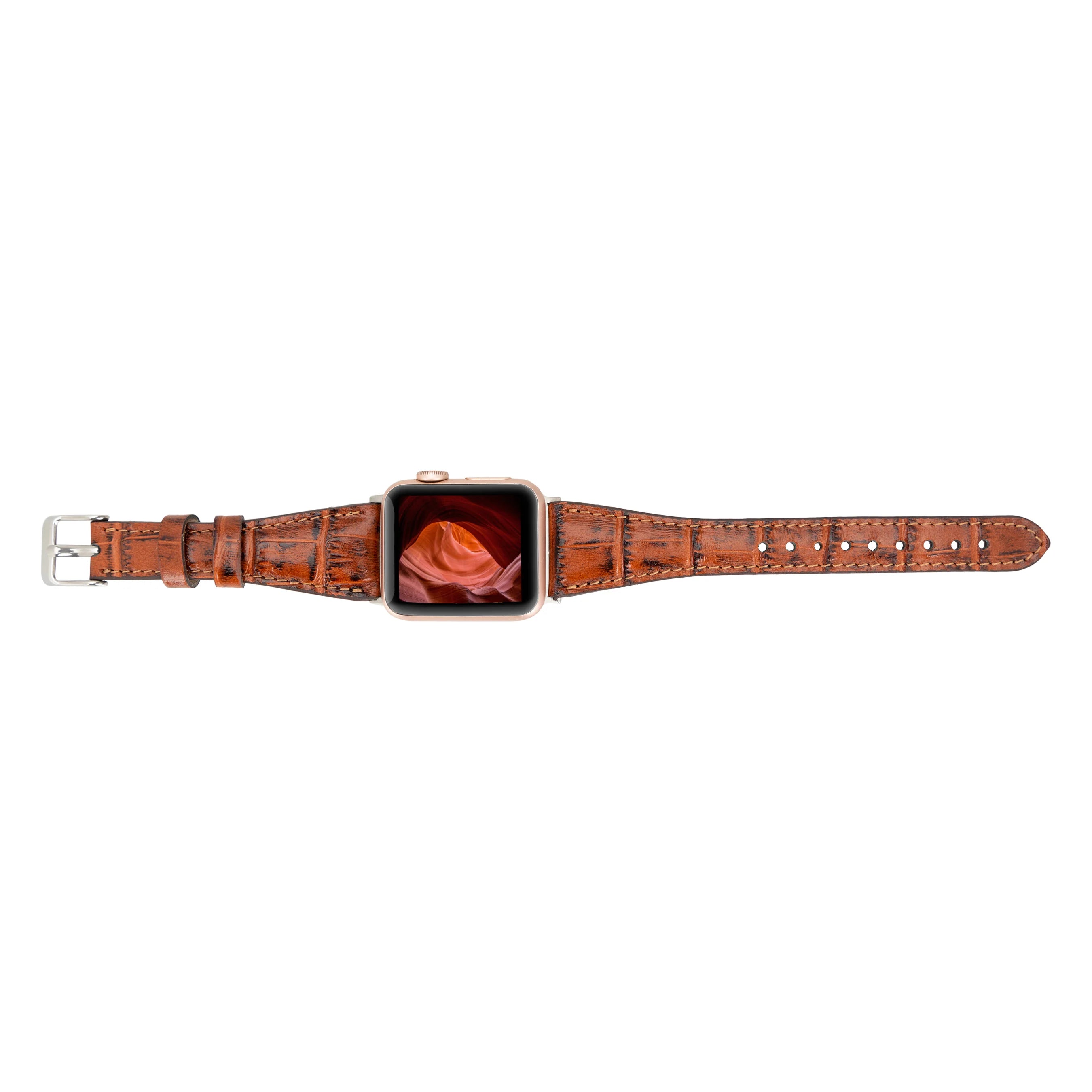 Classic Slim Style Genuine Leather Apple Watch Band