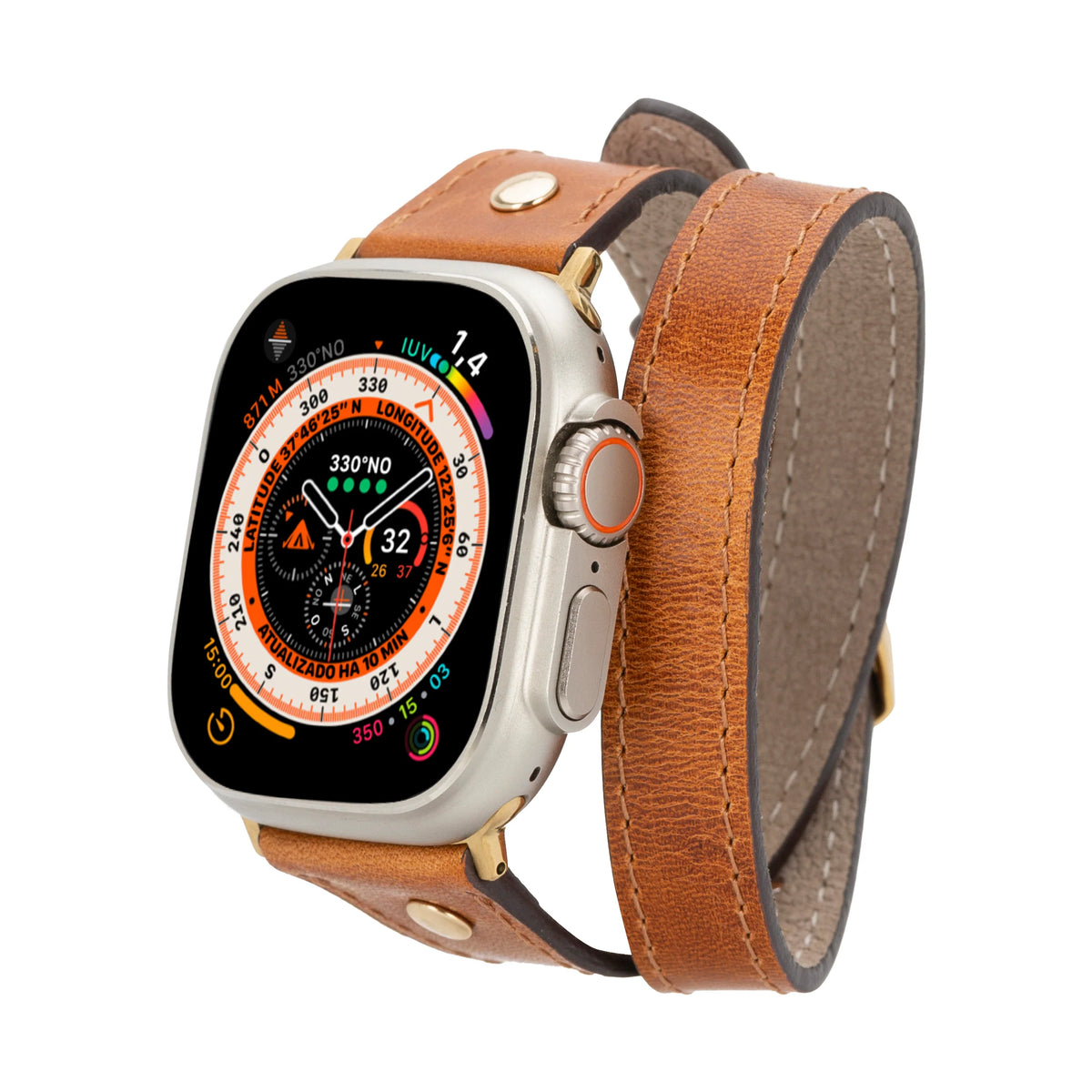 Hector Double Tour Leather Apple Watch Band