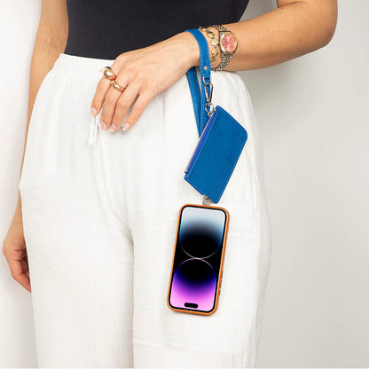 FlexGo Leather Phone Strap & Wallet Set – Clip-On Flex