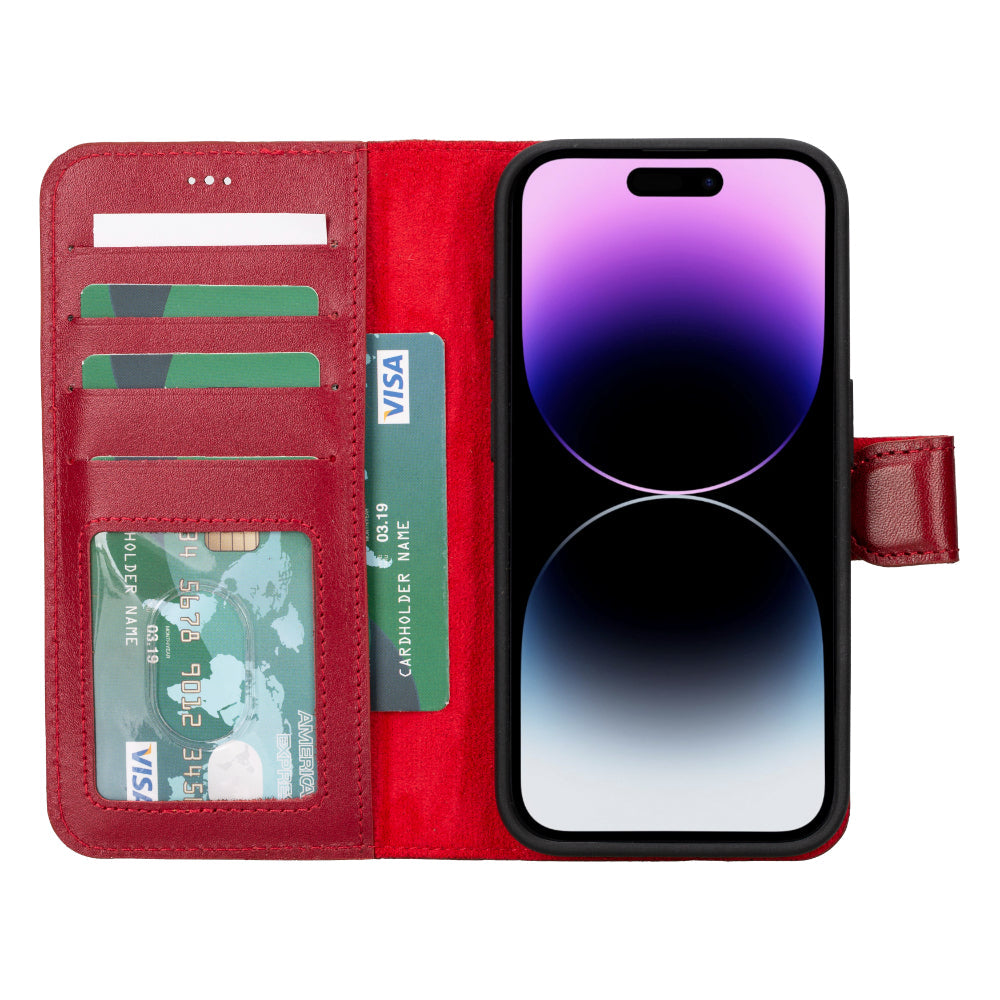 Magic iPhone 16 Series Detachable Genuine Leather Case
