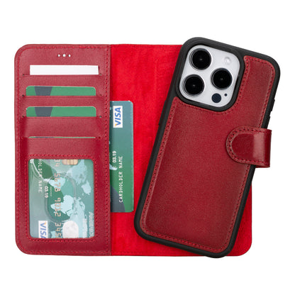 Magic iPhone 16 Series Detachable Genuine Leather Case