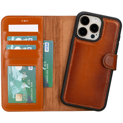 Magic iPhone 16 Series Detachable Genuine Leather Case