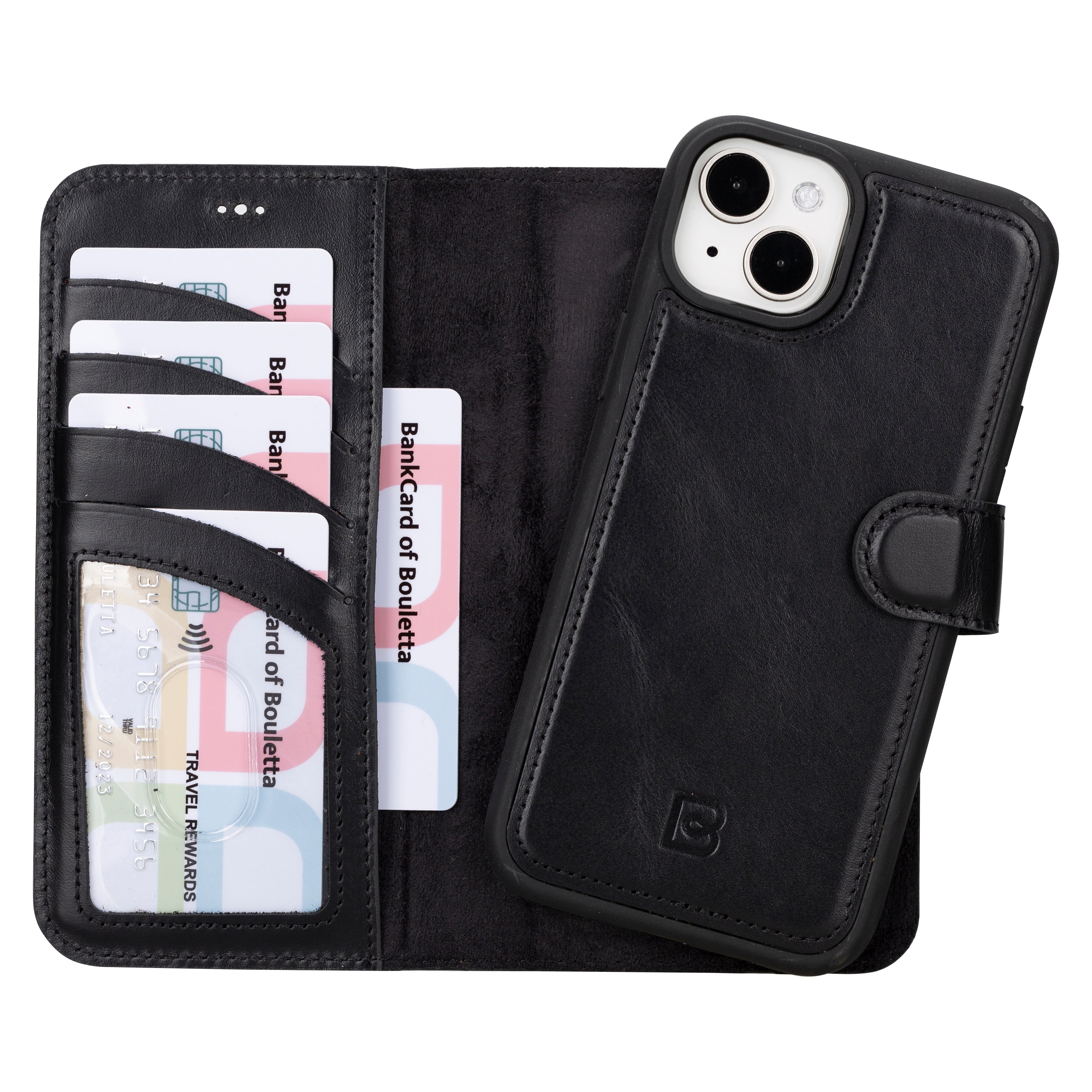 iPhone 16 Series Detachable Leather Wallet Case - The Stitched Cow