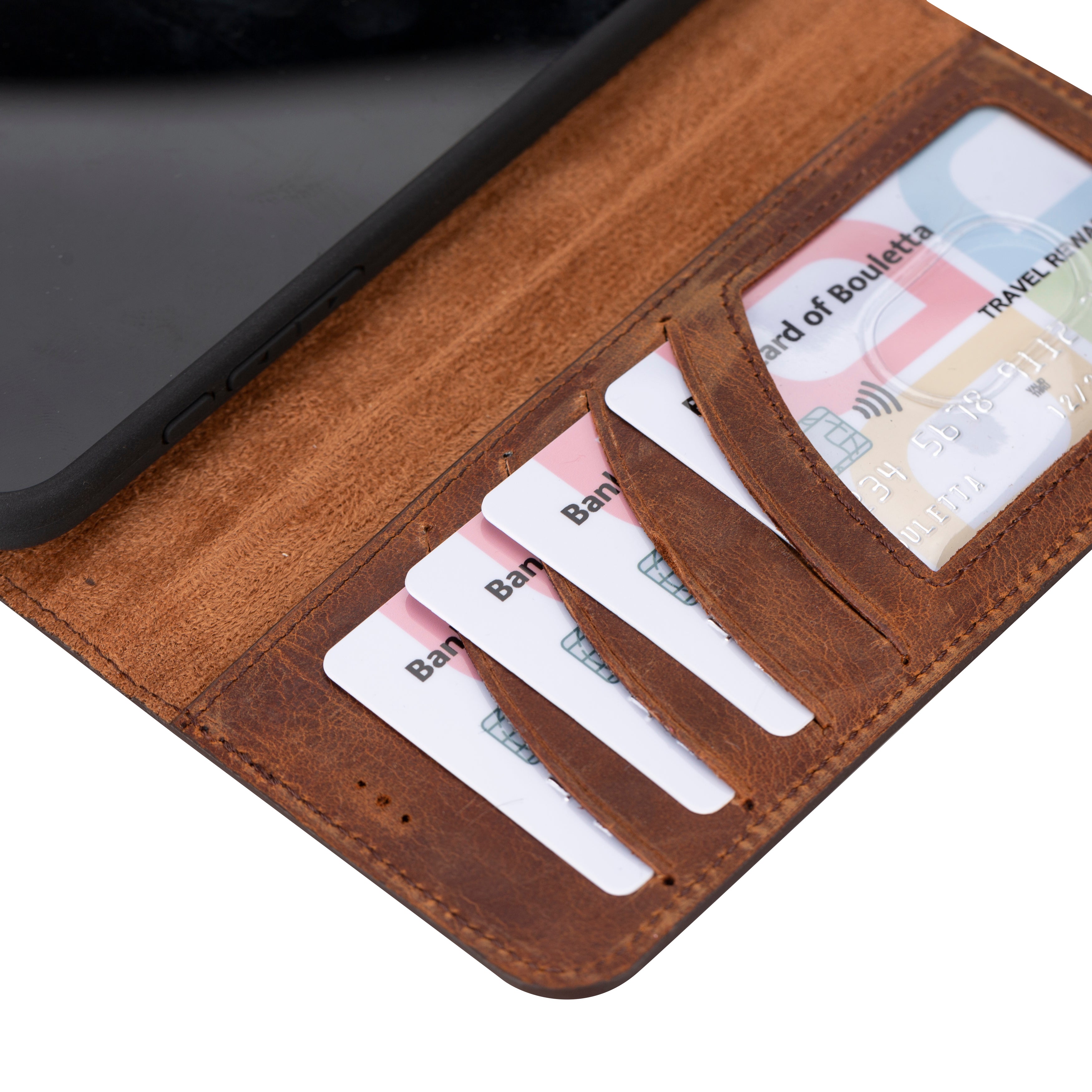 iPhone 16 Series Detachable Leather Wallet Case - The Stitched Cow