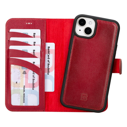 iPhone 16 Series Detachable Leather Wallet Case - The Stitched Cow