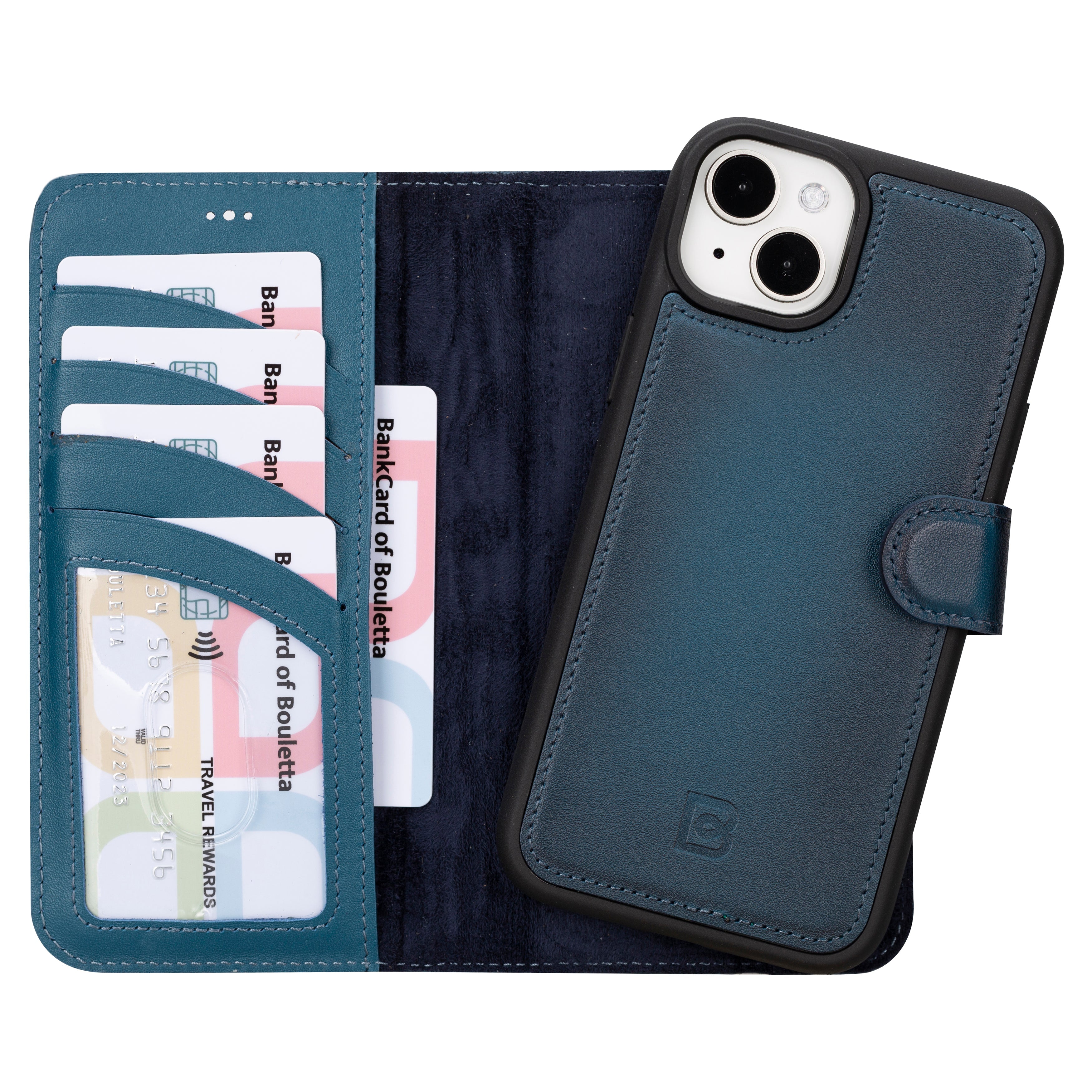 iPhone 16 Series Detachable Leather Wallet Case - The Stitched Cow