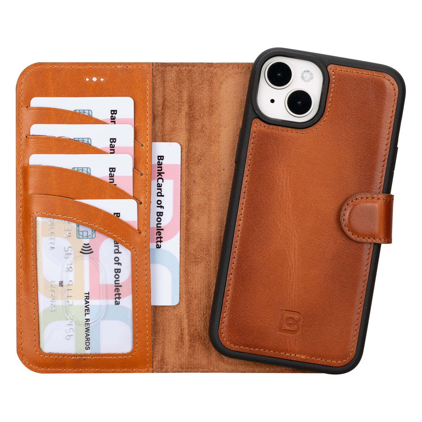 iPhone 16 Series Detachable Leather Wallet Case - The Stitched Cow