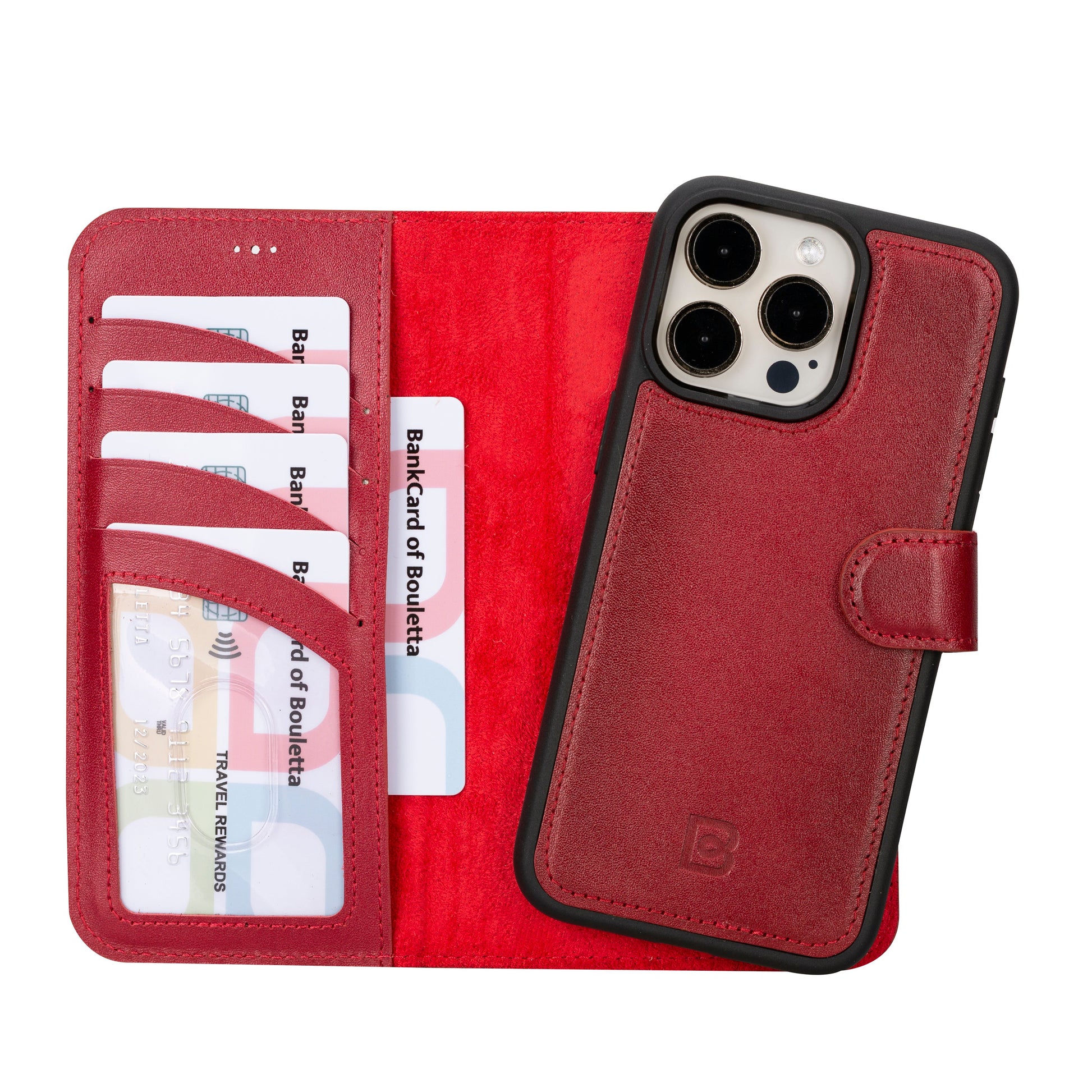 iPhone 16 Series Detachable Leather Wallet Case - The Stitched Cow