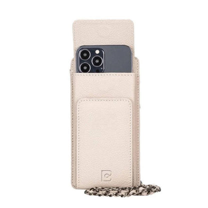 Bianca Leather Crossbody Bag with Phones Case