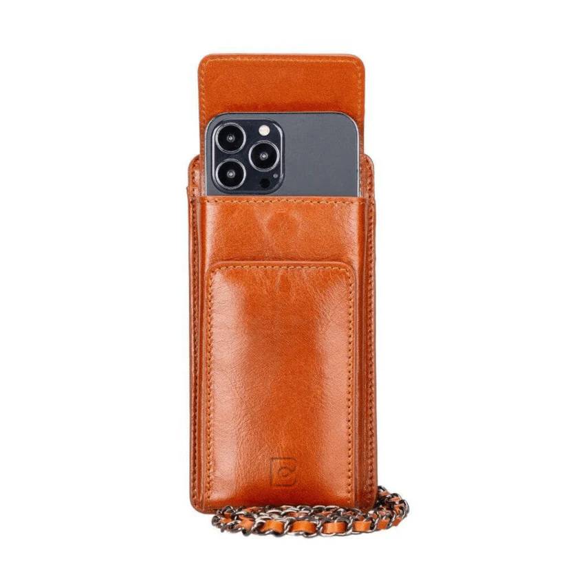 Bianca Leather Crossbody Bag with Phones Case