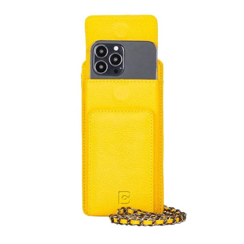 Bianca Leather Crossbody Bag with Phones Case
