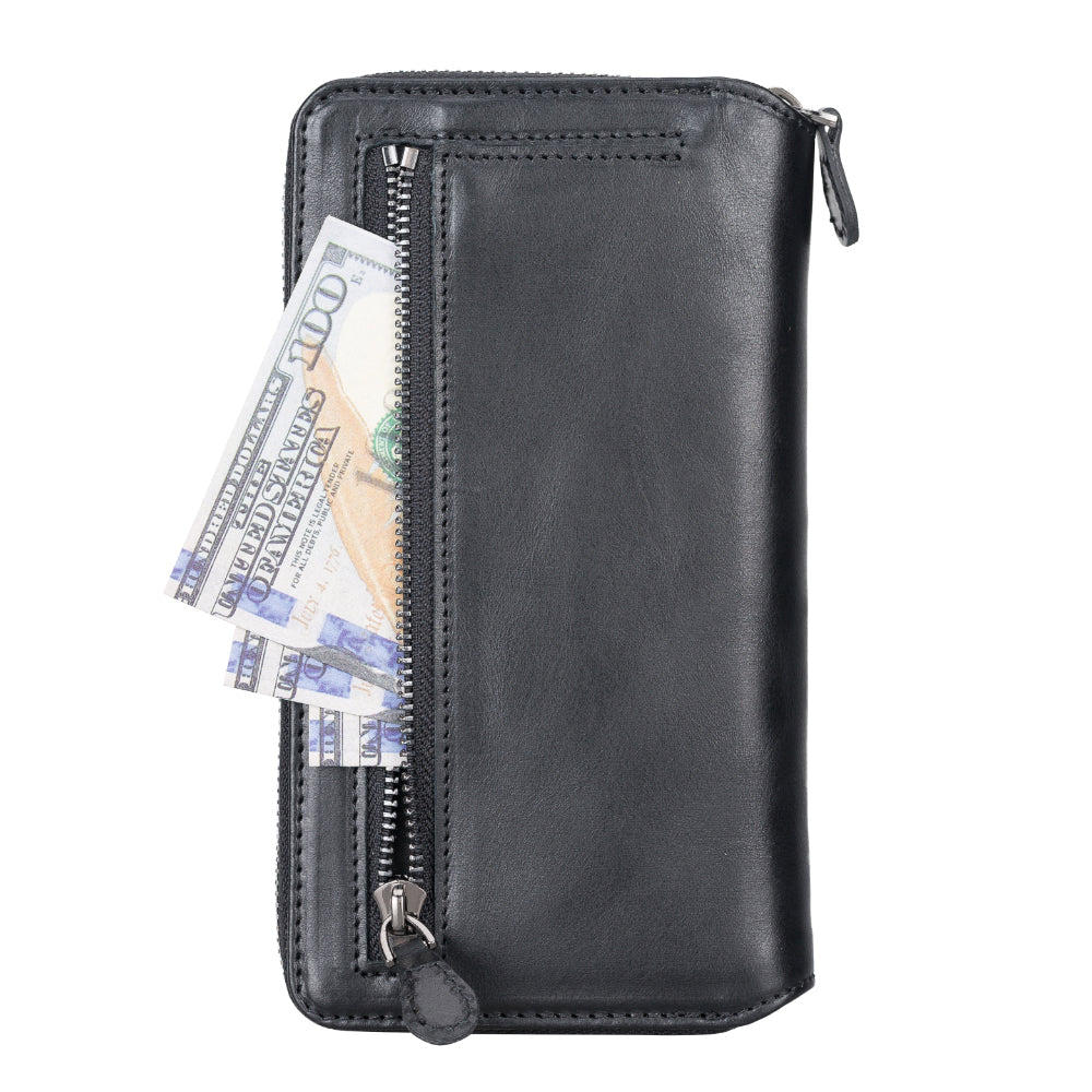 Delfi, Trina iPhone 13 Pro Leather Detachable and Zipper Wallet Case