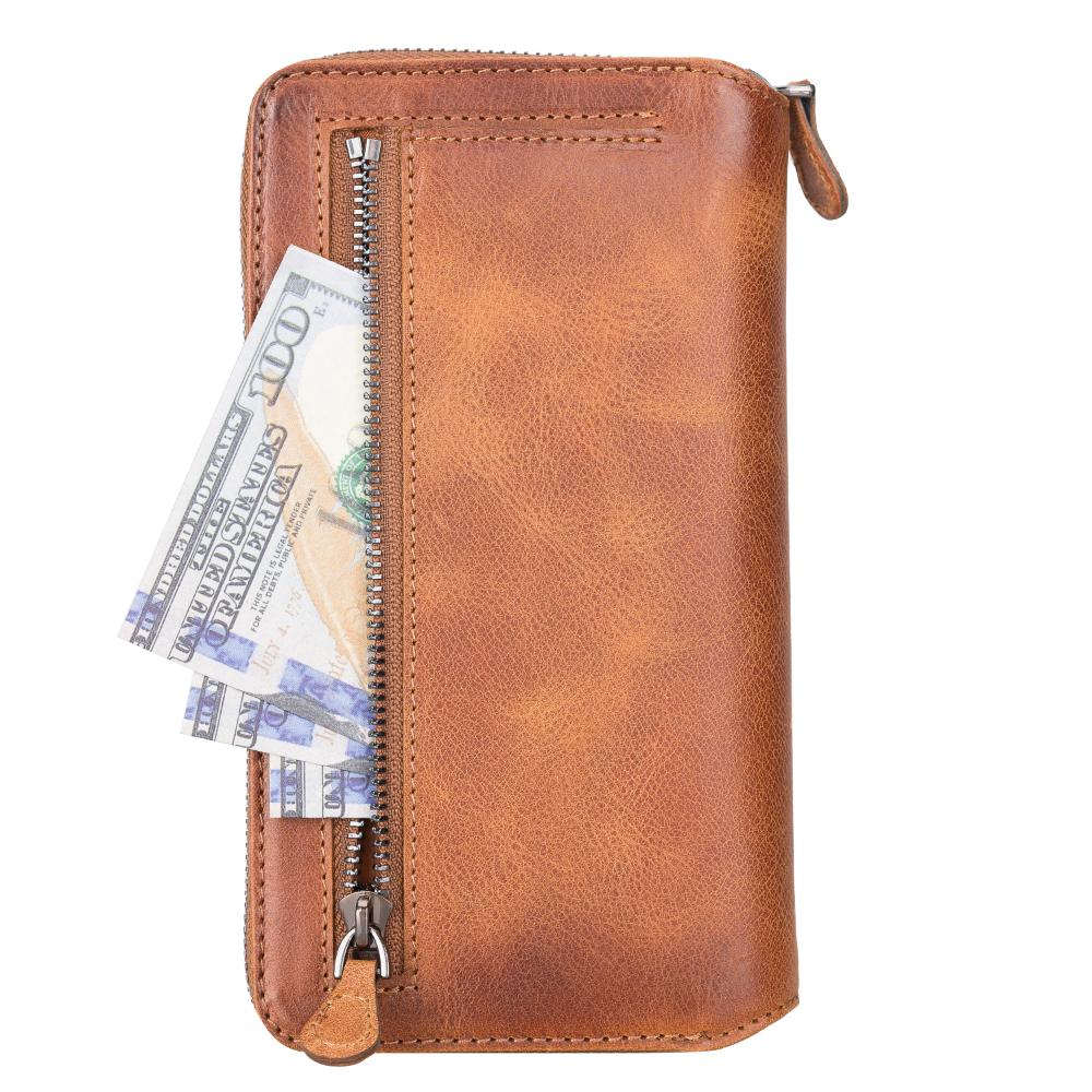 Delfi, Trina iPhone 13 Leather Detachable and Zipper Wallet Case