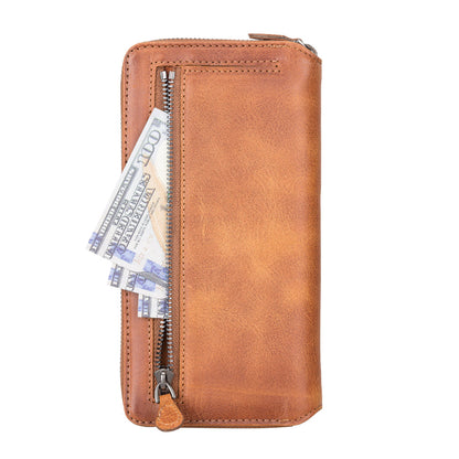 Delfi, Trina iPhone 13 Pro Max Leather Detachable and Zipper Wallet Case