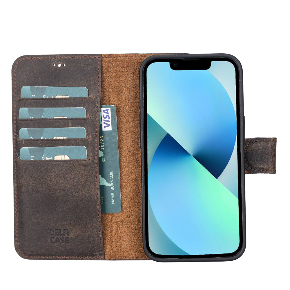 Delfi, Magic Leather iPhone 13 Detachable Wallet Case