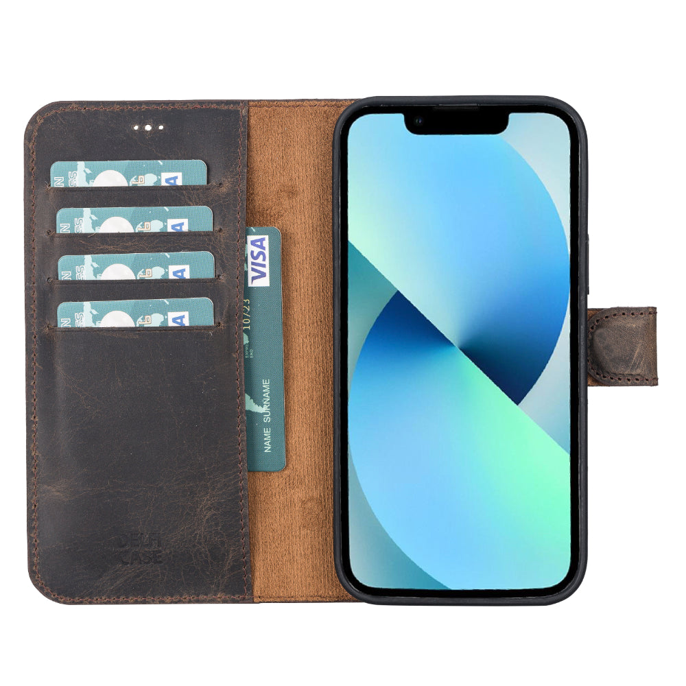 Delfi, Magic Leather iPhone 13 Pro Max Detachable Wallet Case