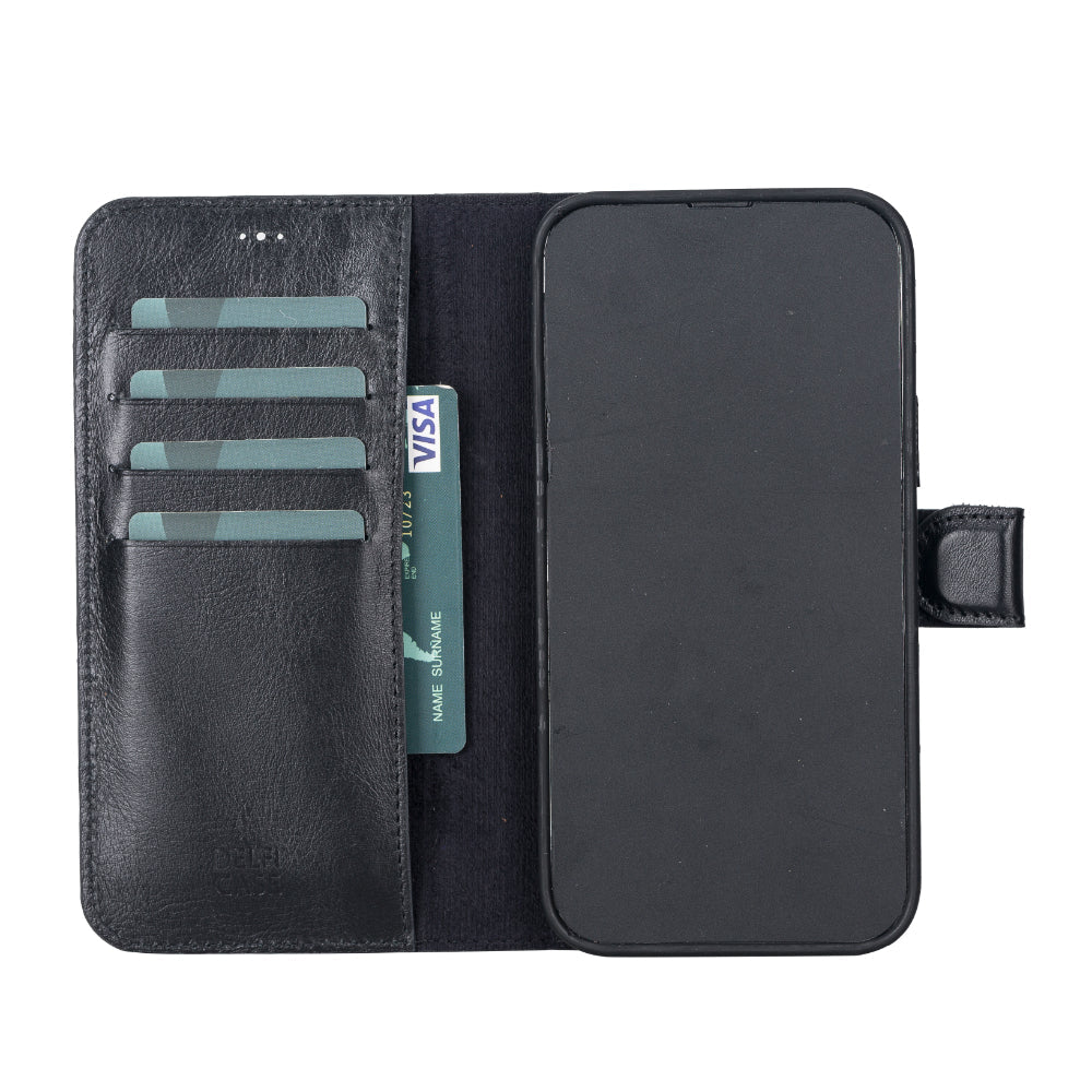 Delfi, Magic Leather iPhone 13 Pro Max Detachable Wallet Case