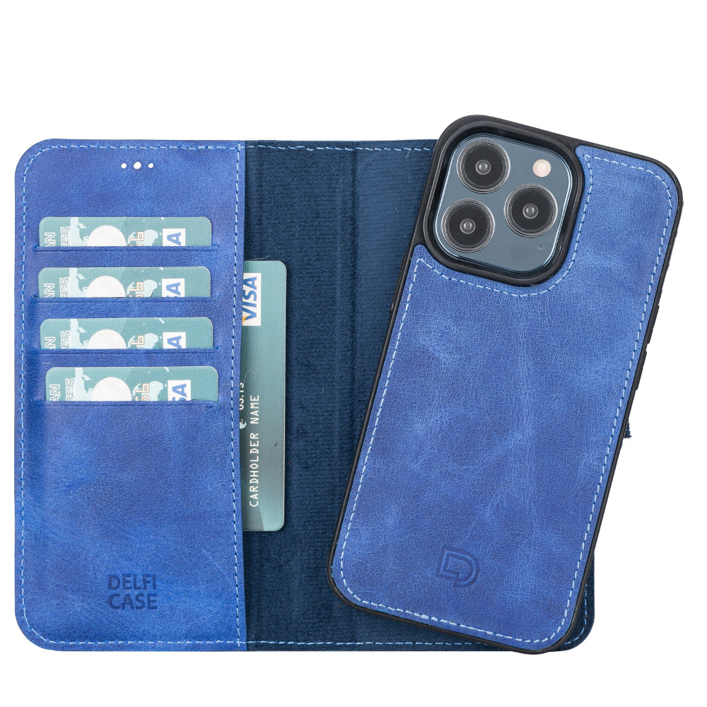 Delfi, Magic Leather iPhone 13 Pro Detachable Wallet Case