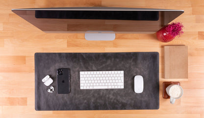 Tavolo Lined Leather Desk Mat - Small