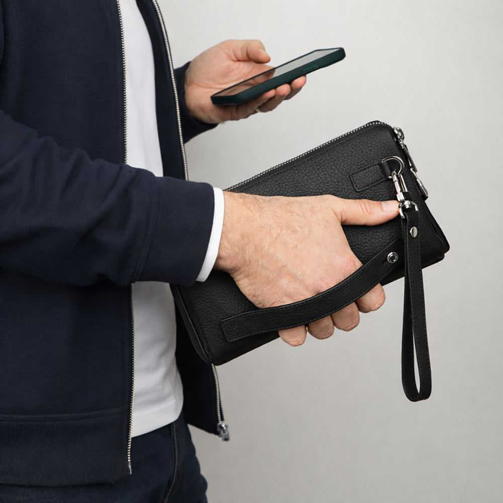 Lupus Leather Clutch Bag