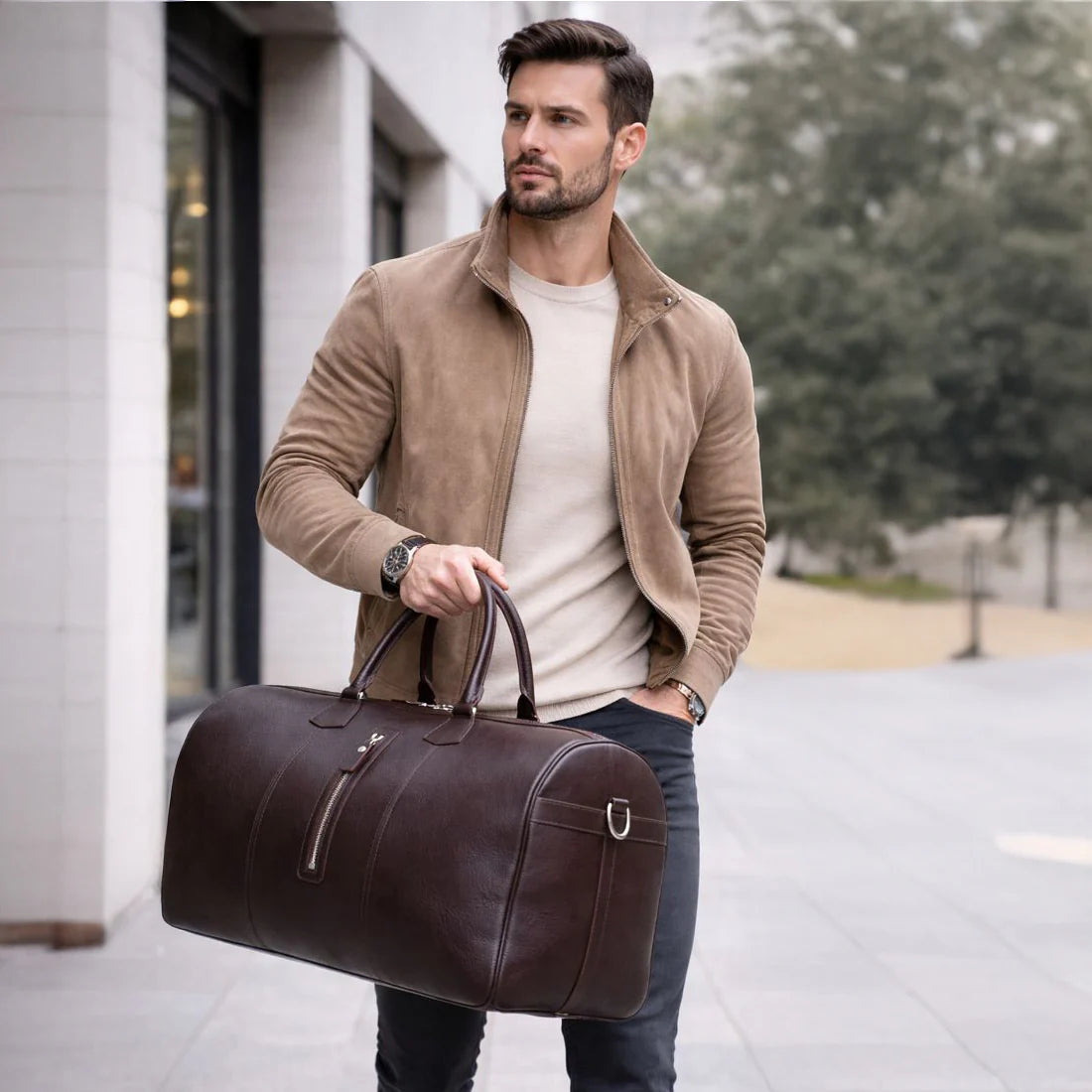 Aurora Leather Weekend Duffle Bag