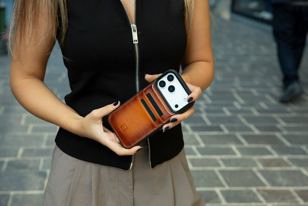 Flex Cover Leather iPhone 17 Pro Case with Card Holder