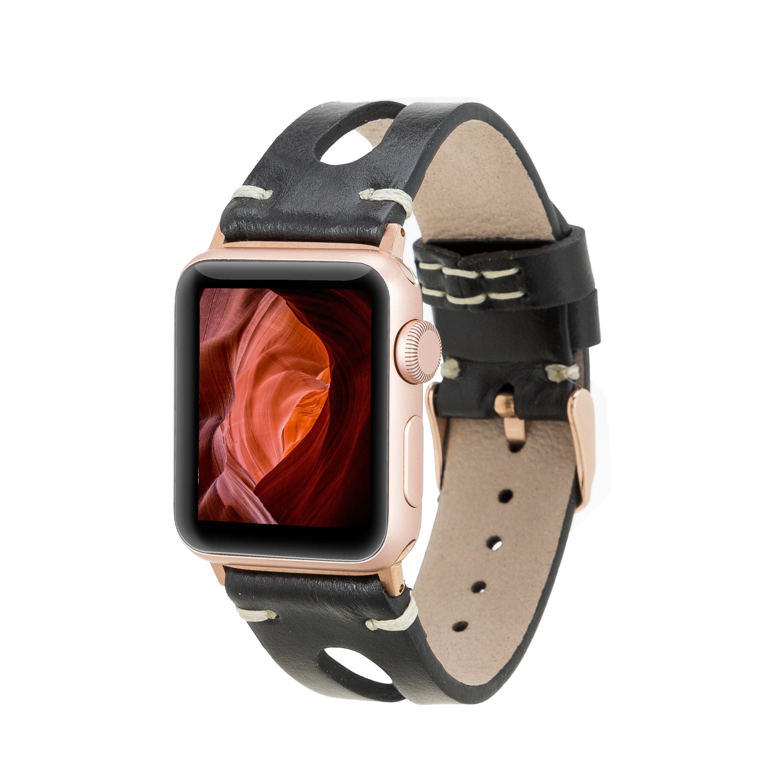 TSC2 Style Drop Cut Genuine Leather Apple Watch Band