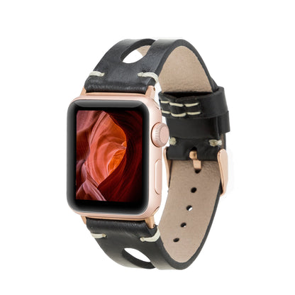 TSC2 Style Drop Cut Genuine Leather Apple Watch Band