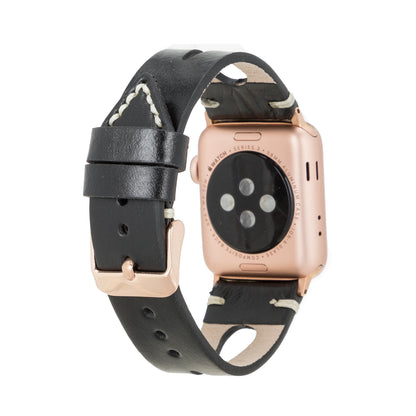 TSC2 Style Drop Cut Genuine Leather Apple Watch Band