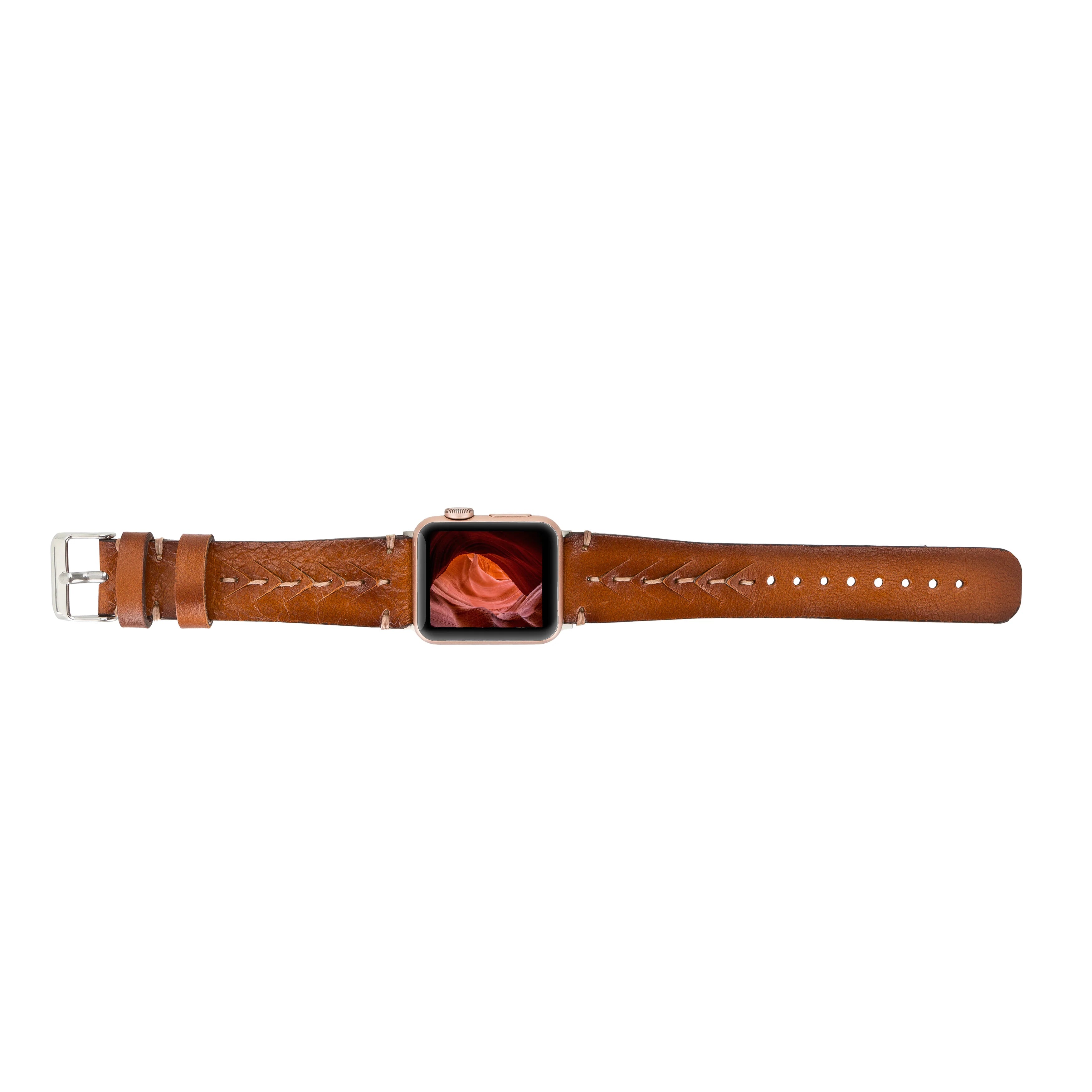 Mohawk Style Genuine Leather Apple Watch Band