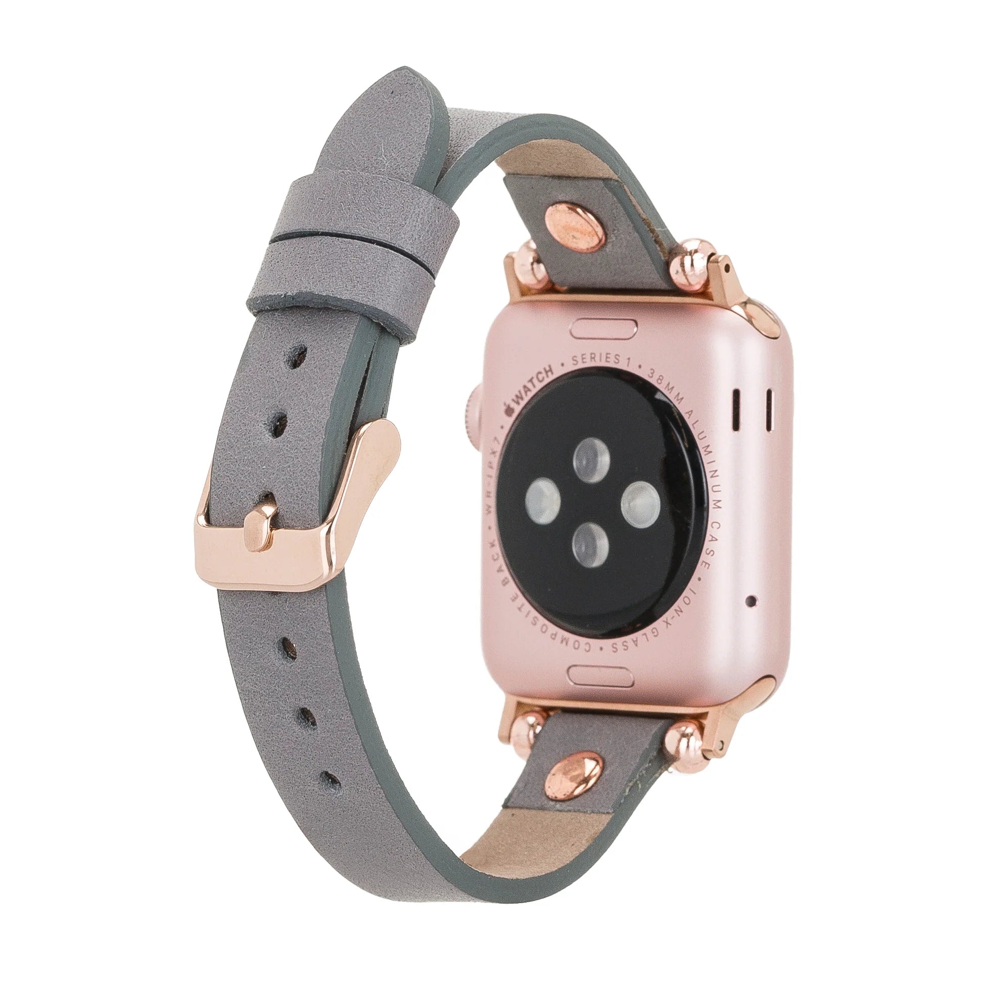 Ferro Rose Gold Trok Style Leather Apple Watch Bands