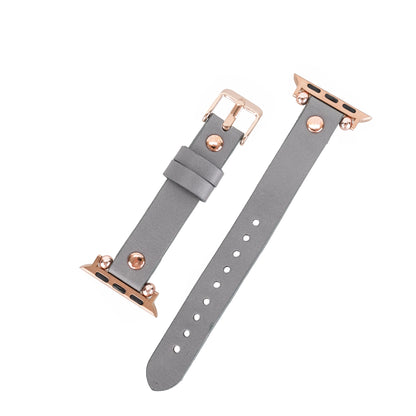 Ferro Rose Gold Trok Style Leather Apple Watch Bands