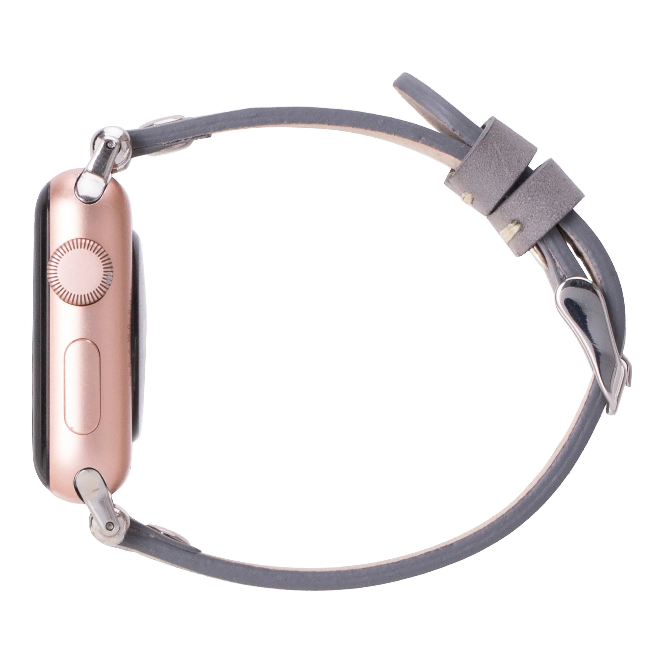 Ferro Silver Trok Style Leather Apple Watch Bands