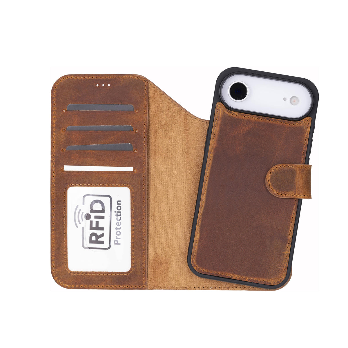 Magic iPhone 17 Air Leather Detachable Wallet Case