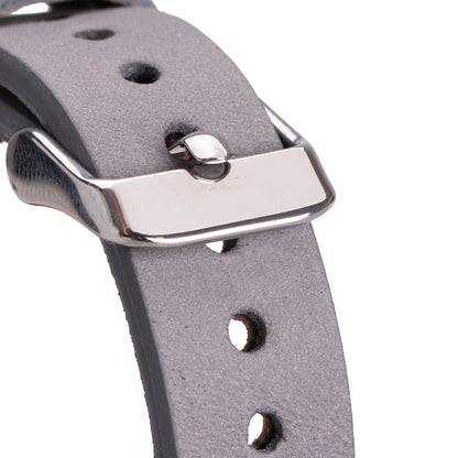 Ferro Leather Apple Watch Band - Silver