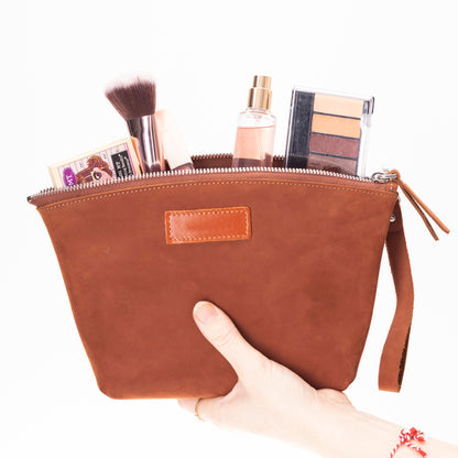 Lilly Leather Makeup Dopp Kit