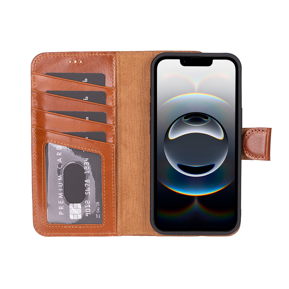 Magic iPhone 16E Detachable Leather Wallet Case