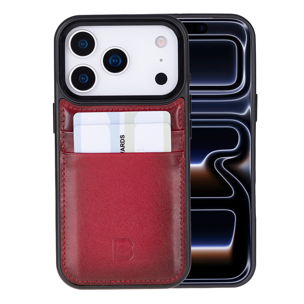 Flex Cover Leather iPhone 17 Pro Case with Card Holder