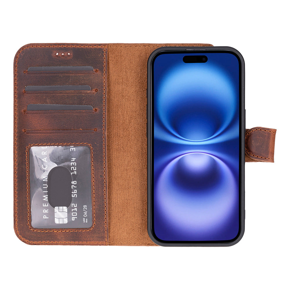 Magic iPhone 17 Detachable Leather Wallet Case