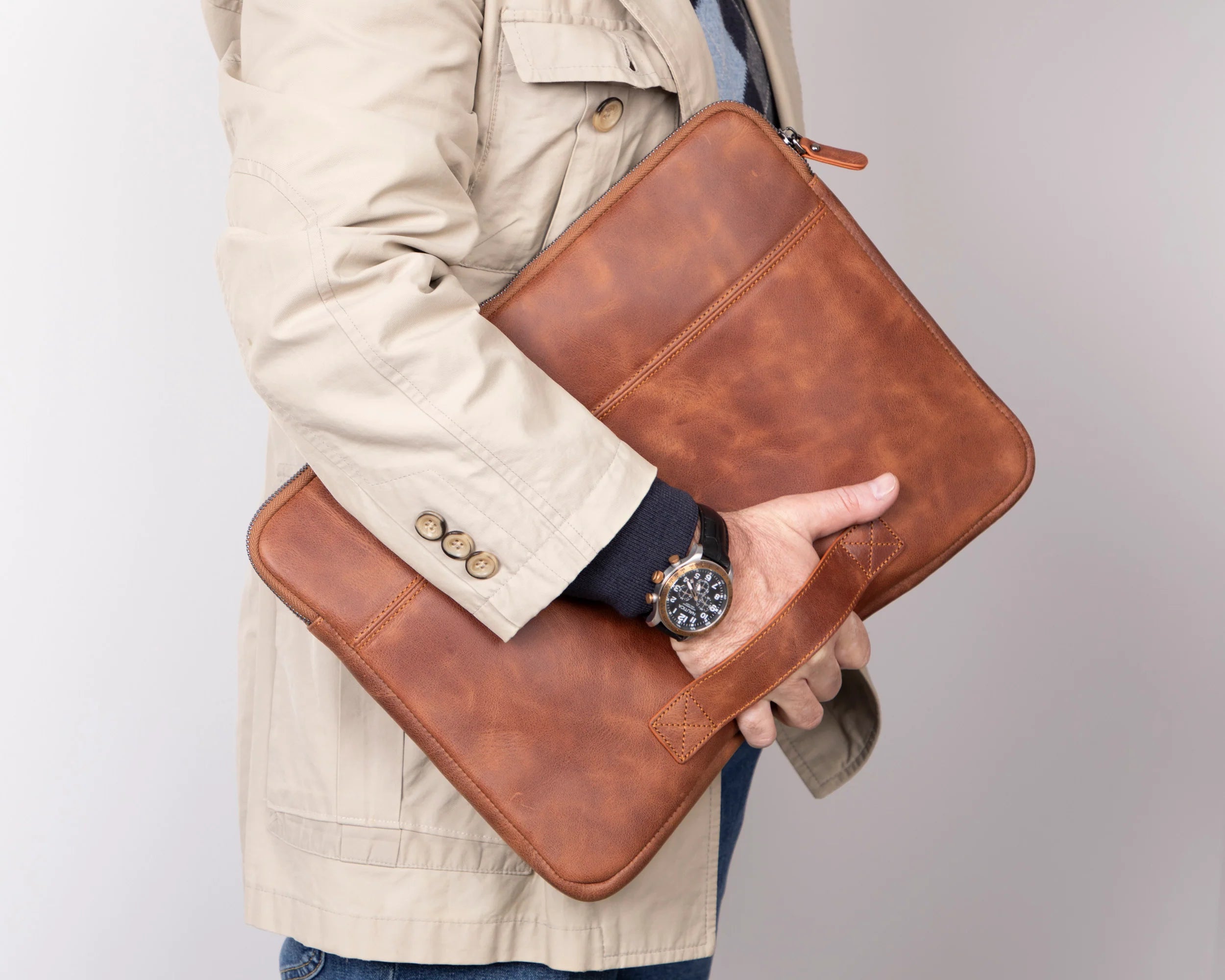 Protective Leather Laptop & Tablet Sleeve