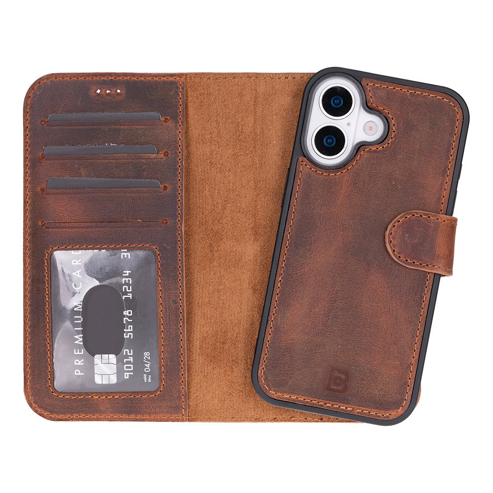 Magic iPhone 17 Detachable Leather Wallet Case