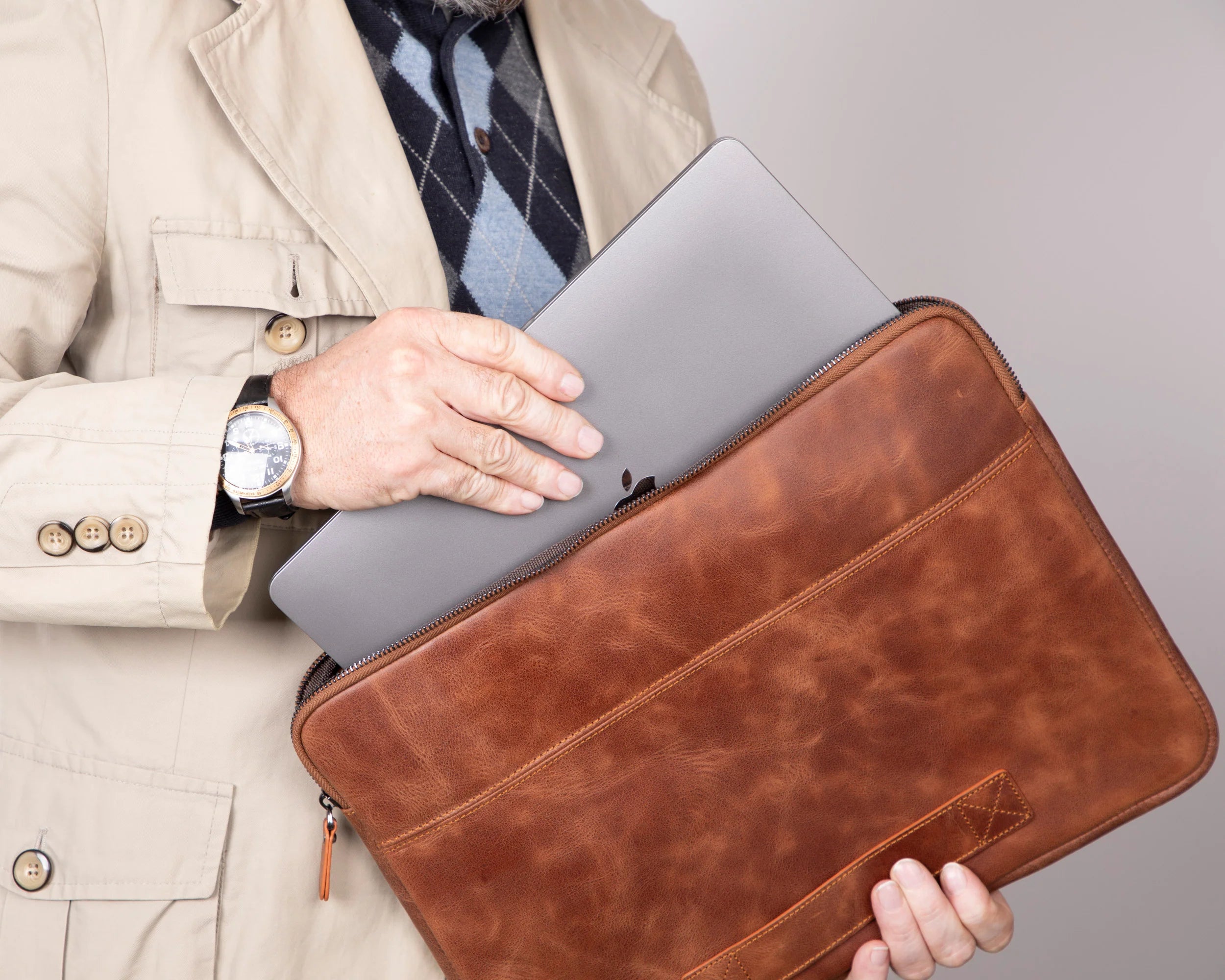 Protective Leather Laptop & Tablet Sleeve
