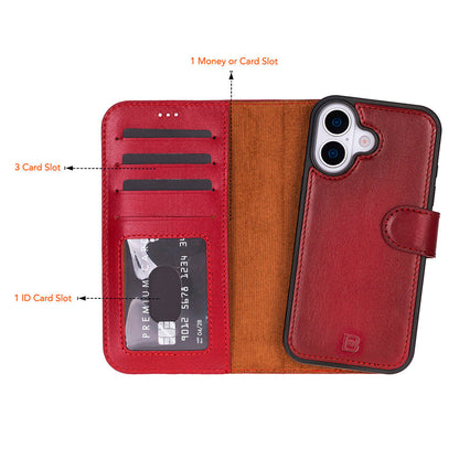 Magic iPhone 17 Detachable Leather Wallet Case