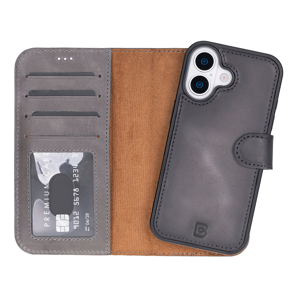 Magic iPhone 17 Detachable Leather Wallet Case