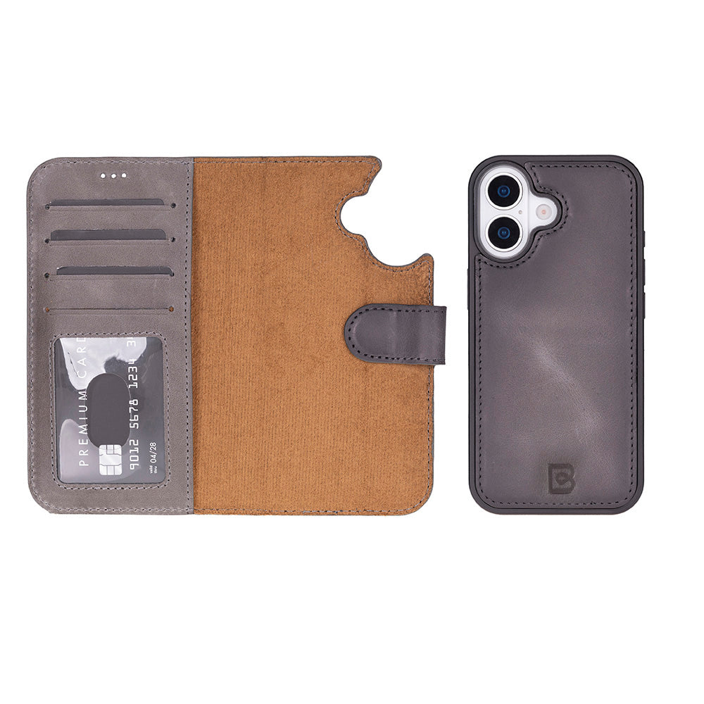 Magic iPhone 17 Detachable Leather Wallet Case
